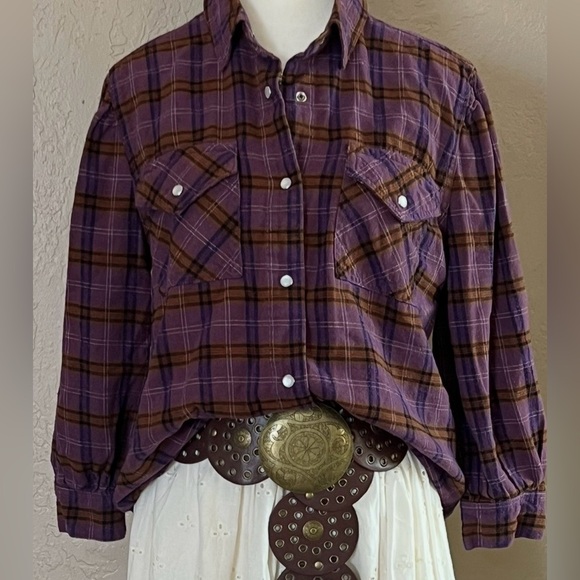 Entro Flannel Pearl Snap Top - Picture 2 of 6